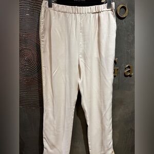NWT By Malene Birger Capsule wardrobe Cream Satin Pants Size EU 38